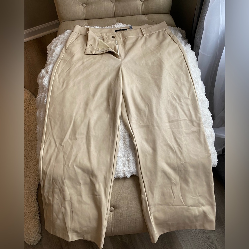 Plus Vero MODA Curve Faux Leather Wide Leg Pant